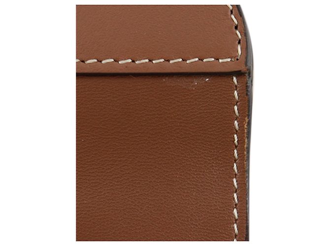 Clutch con tracolla Burberry in vitello marrone - vista 17