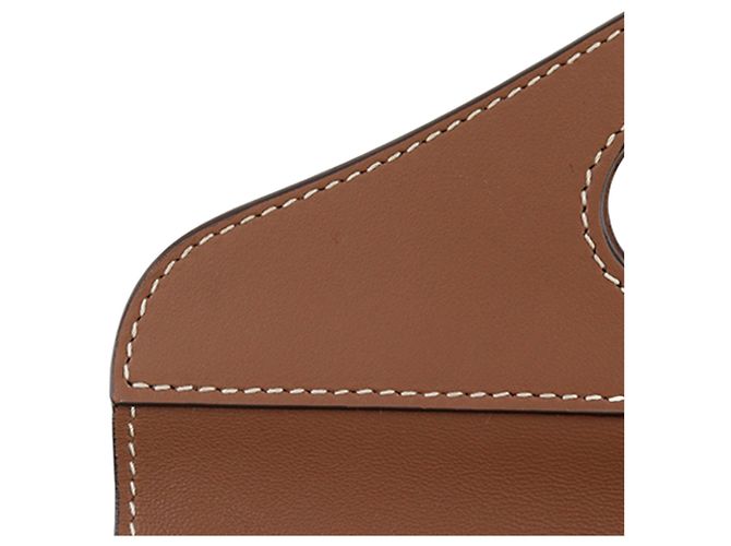 Clutch con tracolla Burberry in vitello marrone - vista 18