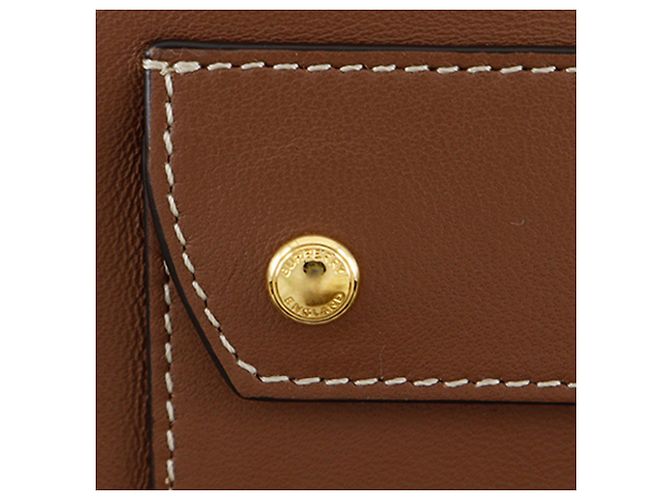Clutch con tracolla Burberry in vitello marrone - vista 6