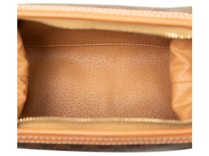 Céline Necessaire Celine Brown Macadam Coated Canvas Marrone - vista 4