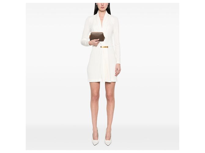 Céline Necessaire Celine Brown Macadam Coated Canvas Marrone - vista 7