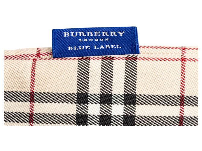 Borsa Tote Burberry Beige House Check Canvas - vista 5