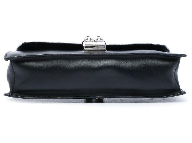 Borsa a tracolla Elektra Prada in vitello City e Saffiano con borchie nera Nero - vista 3