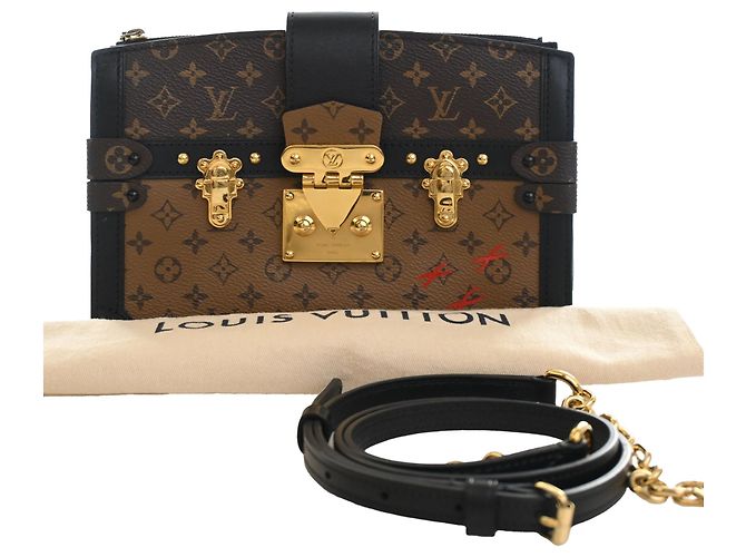 Louis Vuitton Brown Monogram Reverse Trunk Clutch Marrone - vista 13