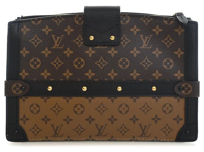 Louis Vuitton Brown Monogram Reverse Trunk Clutch Marrone - vista 2