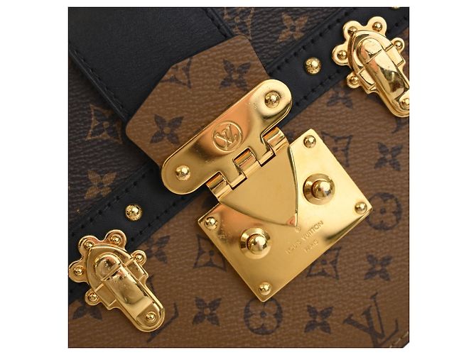 Louis Vuitton Brown Monogram Reverse Trunk Clutch Marrone - vista 5