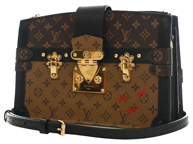 Louis Vuitton Brown Monogram Reverse Trunk Clutch Marrone - vista 8