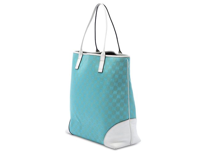 Tote Gucci in tela GG blu - vista 2