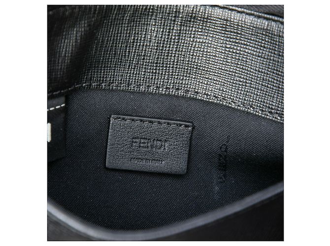 Portafoglio Karlito con catena in pelle nera borchiata Fendi - vista 5
