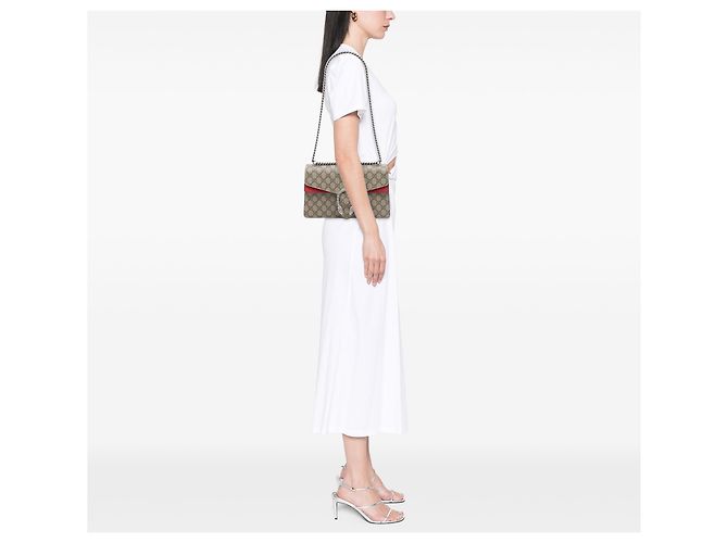 Bolso de hombro Gucci Dionysus Medium GG Supreme Beige - vista 6