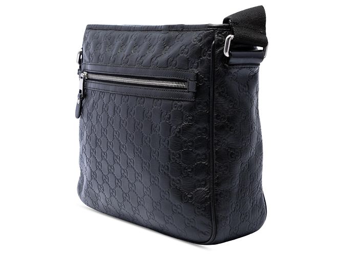 Borsa a tracolla Gucci Black Guccissima Web Nero - vista 2