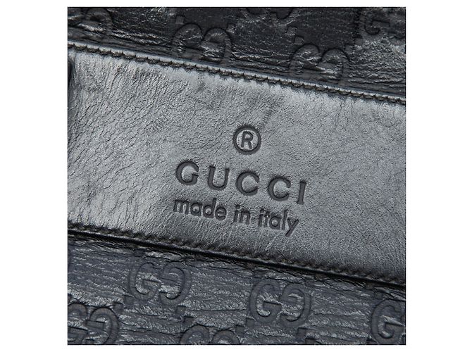 Borsa a tracolla Gucci Black Guccissima Web Nero - vista 5