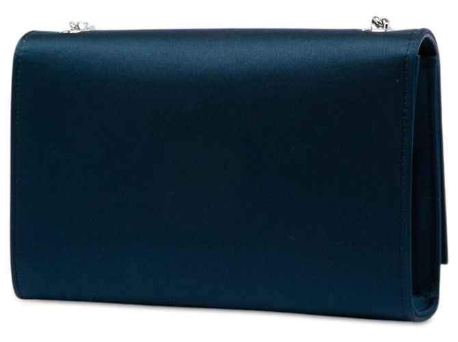 Saint Laurent Blue Small Satin Monogram Kate Tassel Crossbody Blu navy - vista 2