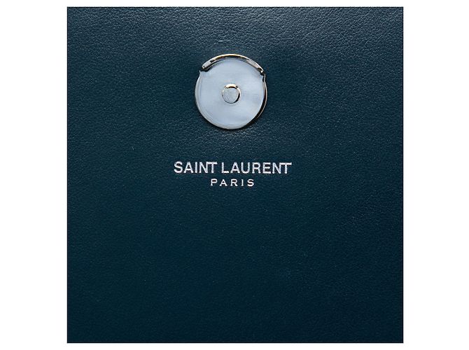 Saint Laurent Blue Small Satin Monogram Kate Tassel Crossbody Blu navy - vista 5