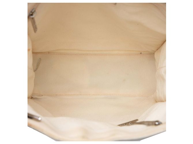 Chanel White CC Canvas Pearl Tote Weiß - Ansicht 4