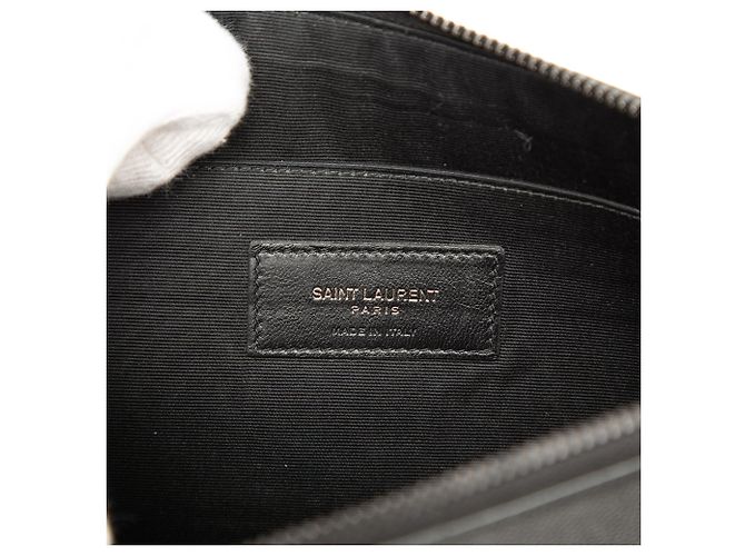 Custodia iPad Saint Laurent Black Grain De Poudre Monogram Monochrome Nero - vista 5