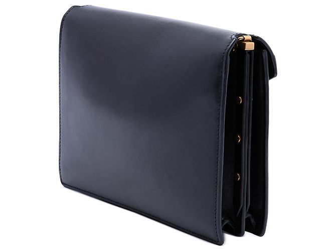 Borsa Saint Laurent Cassandra con chiusura monogramma in pelle di vitello liscia nera Nero - vista 2