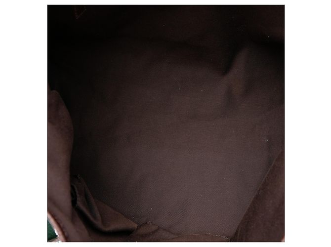 Borsa a tracolla con patta Gucci in tela GG beige e Web - vista 4