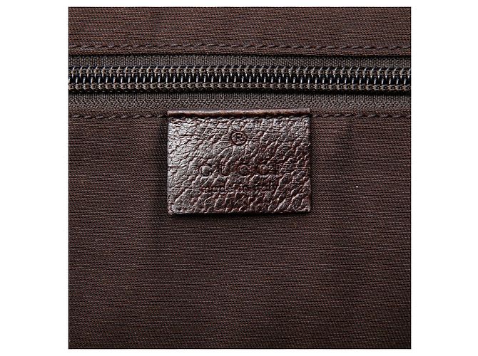 Borsa a tracolla con patta Gucci in tela GG beige e Web - vista 5