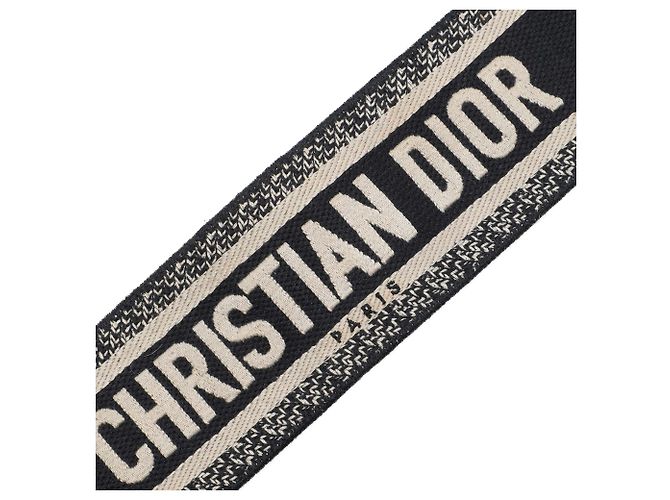 Tracolla in tela ricamata Dior Black Nero - vista 4