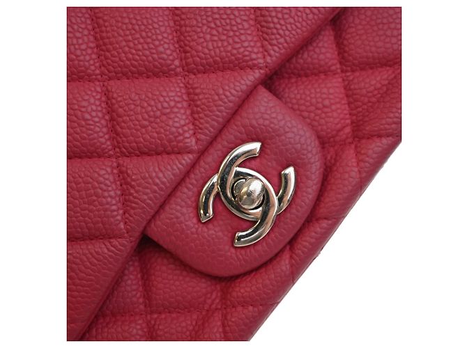 Chanel Pink Mini Square Classic Caviar Single Flap Rosa - vista 10