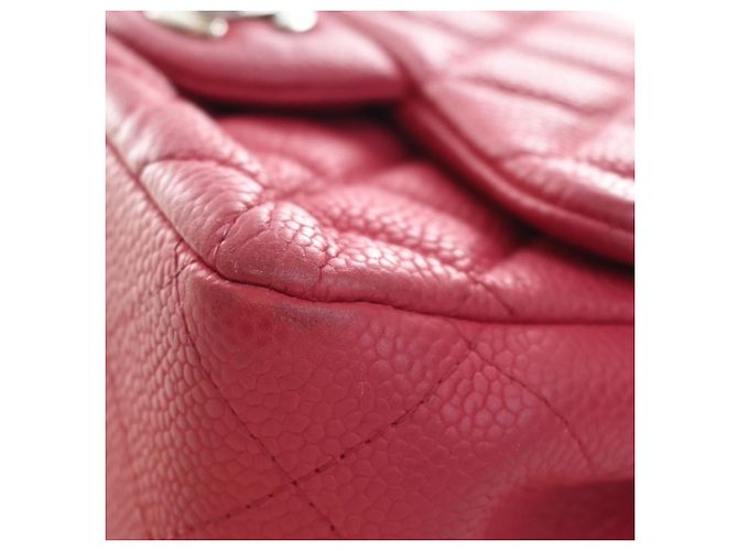 Chanel Pink Mini Square Classic Caviar Single Flap Rosa - vista 11