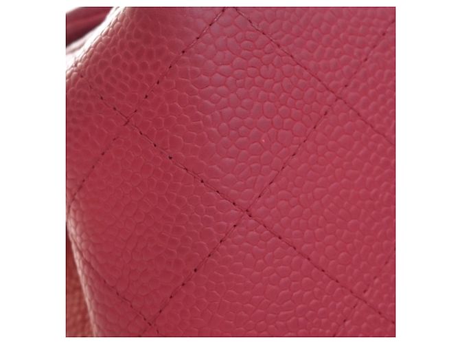 Chanel Pink Mini Square Classic Caviar Single Flap Rosa - vista 12