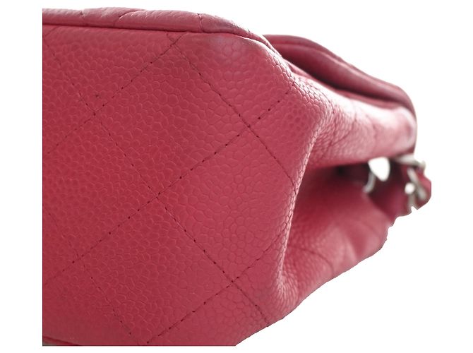 Chanel Pink Mini Square Classic Caviar Single Flap Rosa - vista 13