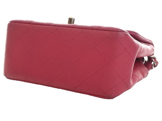Chanel Pink Mini Square Classic Caviar Single Flap Rosa - vista 6
