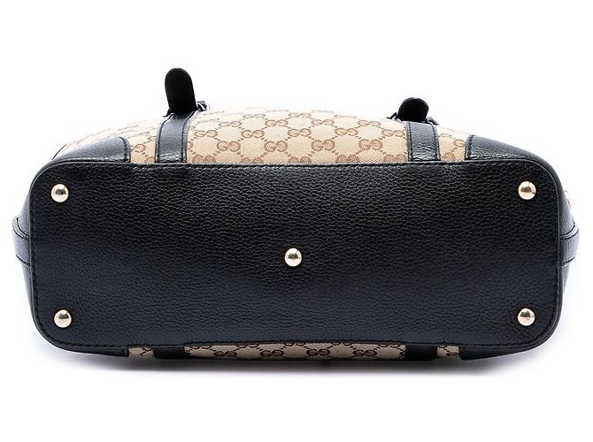 Borsa tote convertibile Gucci in tela GG beige - vista 3