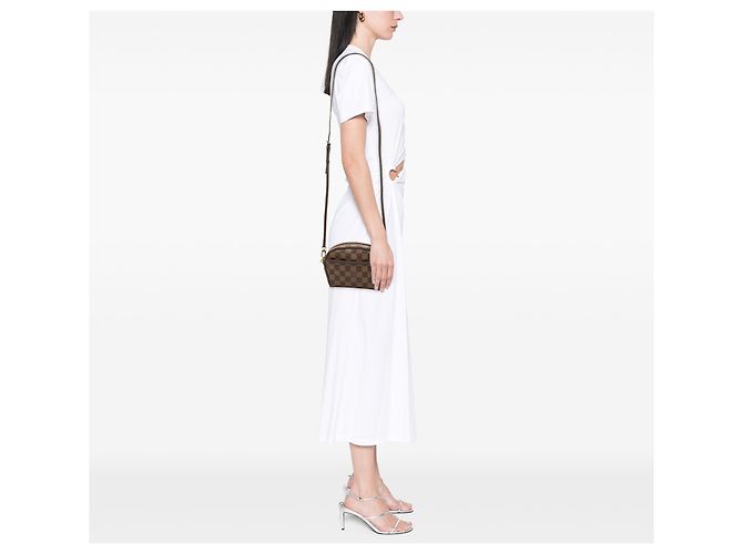 Louis Vuitton Brown Damier Ebene Ipanema Pochette Marrone - vista 7
