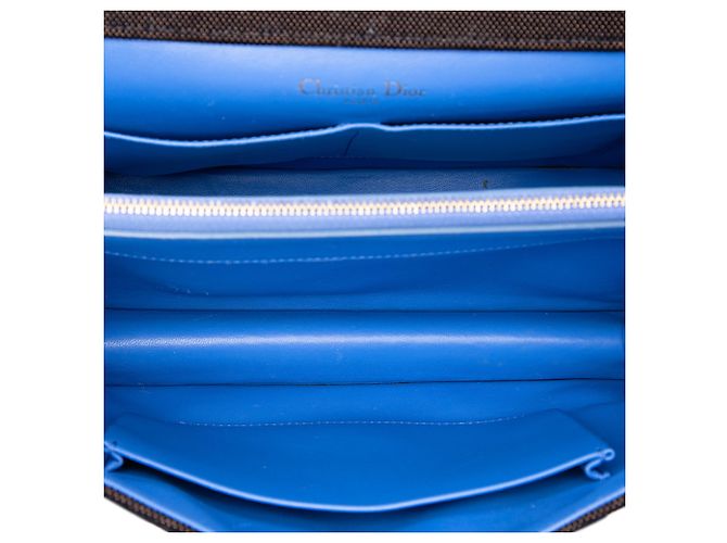 Dior Blue Large Oblique Canvas and Velvet Diorama Flap Blu navy - vista 4
