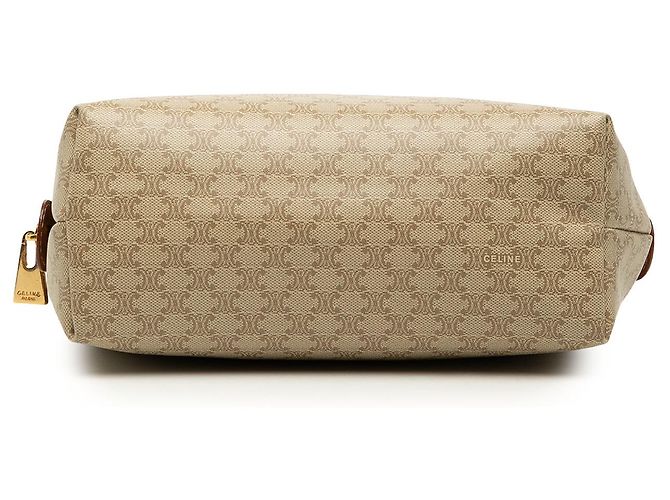 Céline Bolsa de Mão Celine Beige Macadam em lona revestida Bege - vista 3