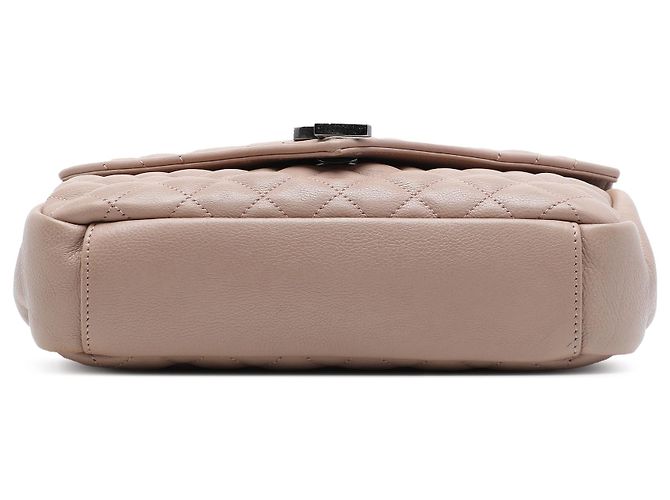 Borsa College Saint Laurent marrone in pelle di pecora Triquilt Monogram Medium Carne - vista 3
