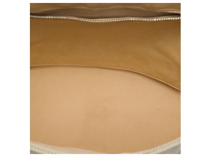 Borsa Tote Chanel Beige CC Chocolate Bar Canvas Camellia No. 5 - vista 4