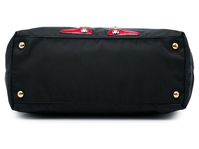 Prada Robot Tote aus Tessuto mit Saffiano-Besatz in Schwarz - Ansicht 3