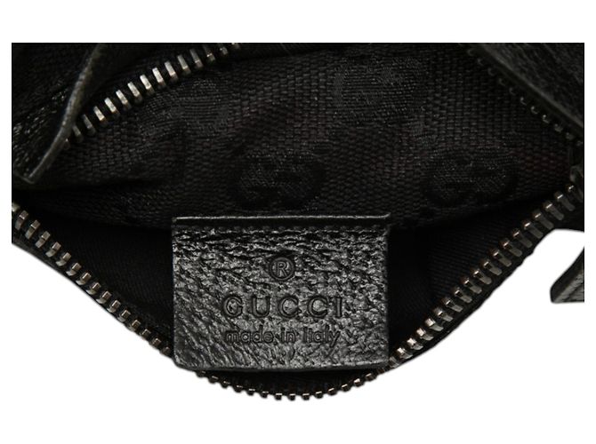Borsetta cintura Gucci in tela GG nera con doppia tasca - vista 5