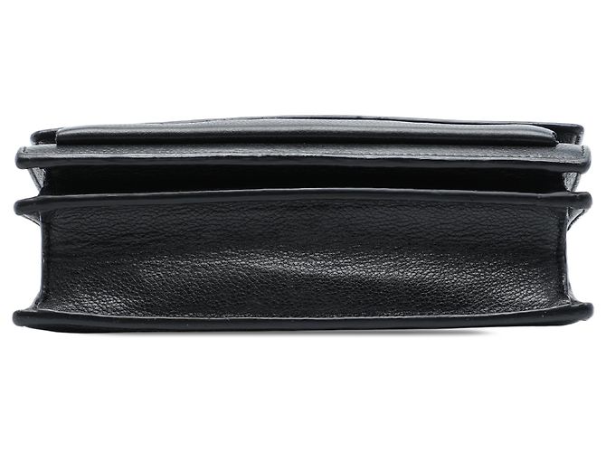 Saint Laurent Black Medium Grained Calfskin Monogram Sunset Crossbody Nero - vista 3