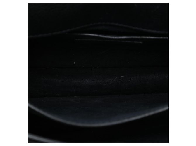 Saint Laurent Black Medium Grained Calfskin Monogram Sunset Crossbody Nero - vista 4