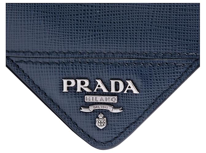 Clutch Prada Blue Saffiano Blu navy - vista 5