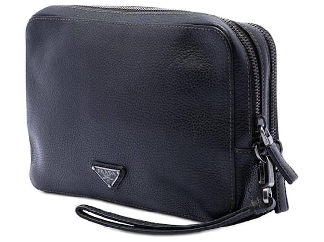 Clutch Prada in Vitello Daino nero - vista 2