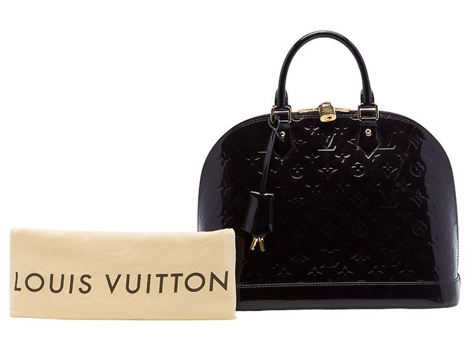 Louis Vuitton Purple Monogram Vernis Alma PM Porpora - vista 7