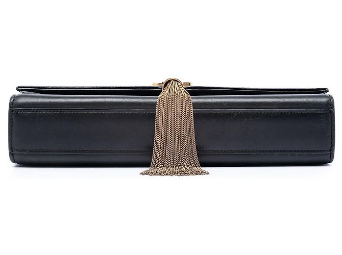 Saint Laurent Black Medium Smooth Calfskin Classic Monogram Kate Tassel Crossbody - vista 3
