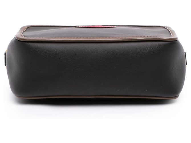 Borsa Camera Fendi Mini in pelle nera con patch Stamp 1974 Nero - vista 3