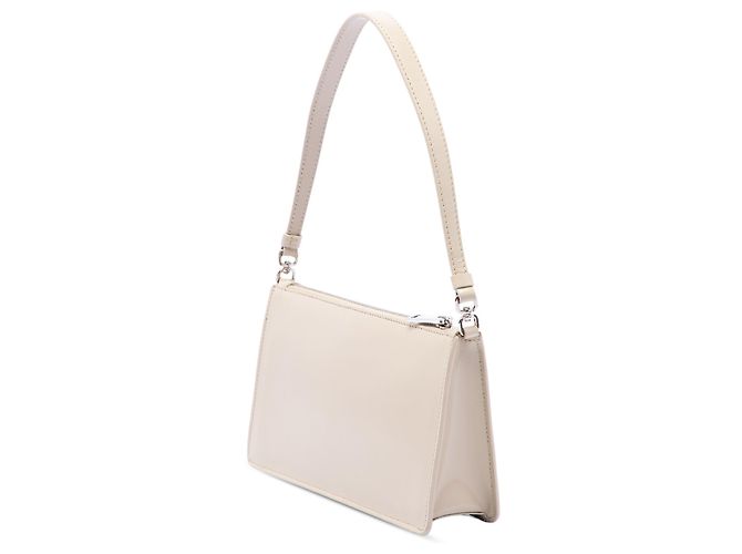 Borsa a spalla Prada Mini in pelle Spazzolato Beige - vista 2
