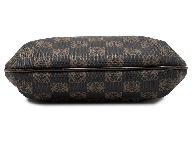 Borsa a tracolla LOEWE Brown Anagram Coated Canvas Marrone Marrone scuro - vista 3