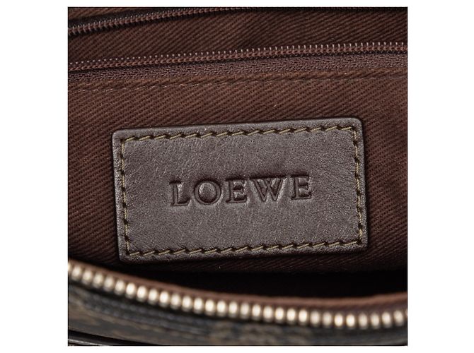 Borsa a tracolla LOEWE Brown Anagram Coated Canvas Marrone Marrone scuro - vista 5