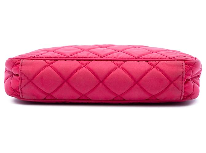 Saffiano Borsa Prada Pink Impuntu Tessuto Satchel Rosa - vista 3
