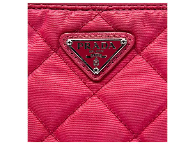 Saffiano Borsa Prada Pink Impuntu Tessuto Satchel Rosa - vista 5
