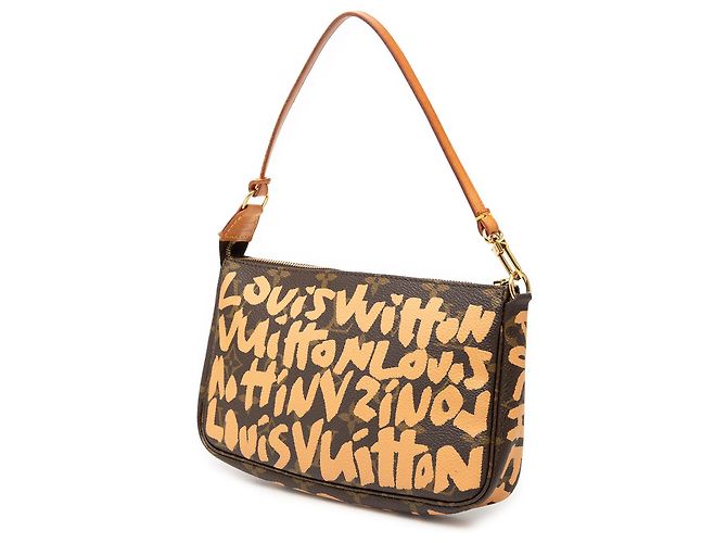 Louis Vuitton Brown Stephen Sprouse Monogram Graffiti Pochette Accessoires Marrone - Ansicht 2